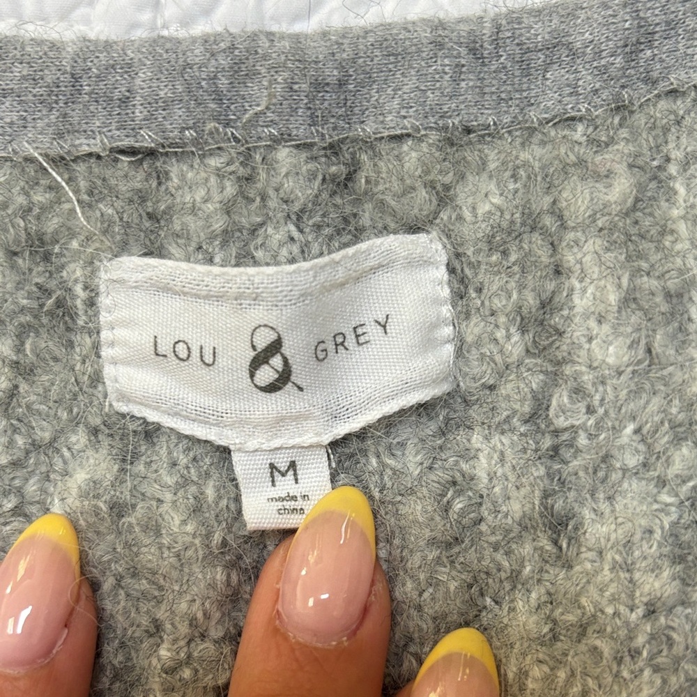 Lou & Grey Cream And Gray Women's Sweater - image 2